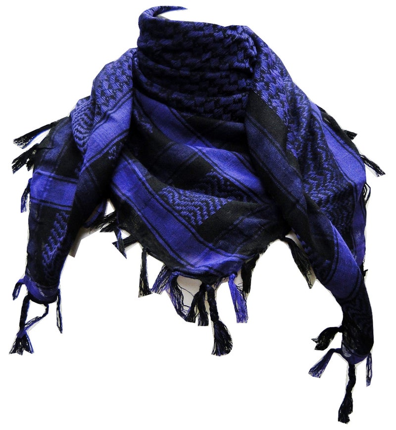 Tapp Collections Premium Shemagh Head Neck Scarf - Purple/Black - Image 1